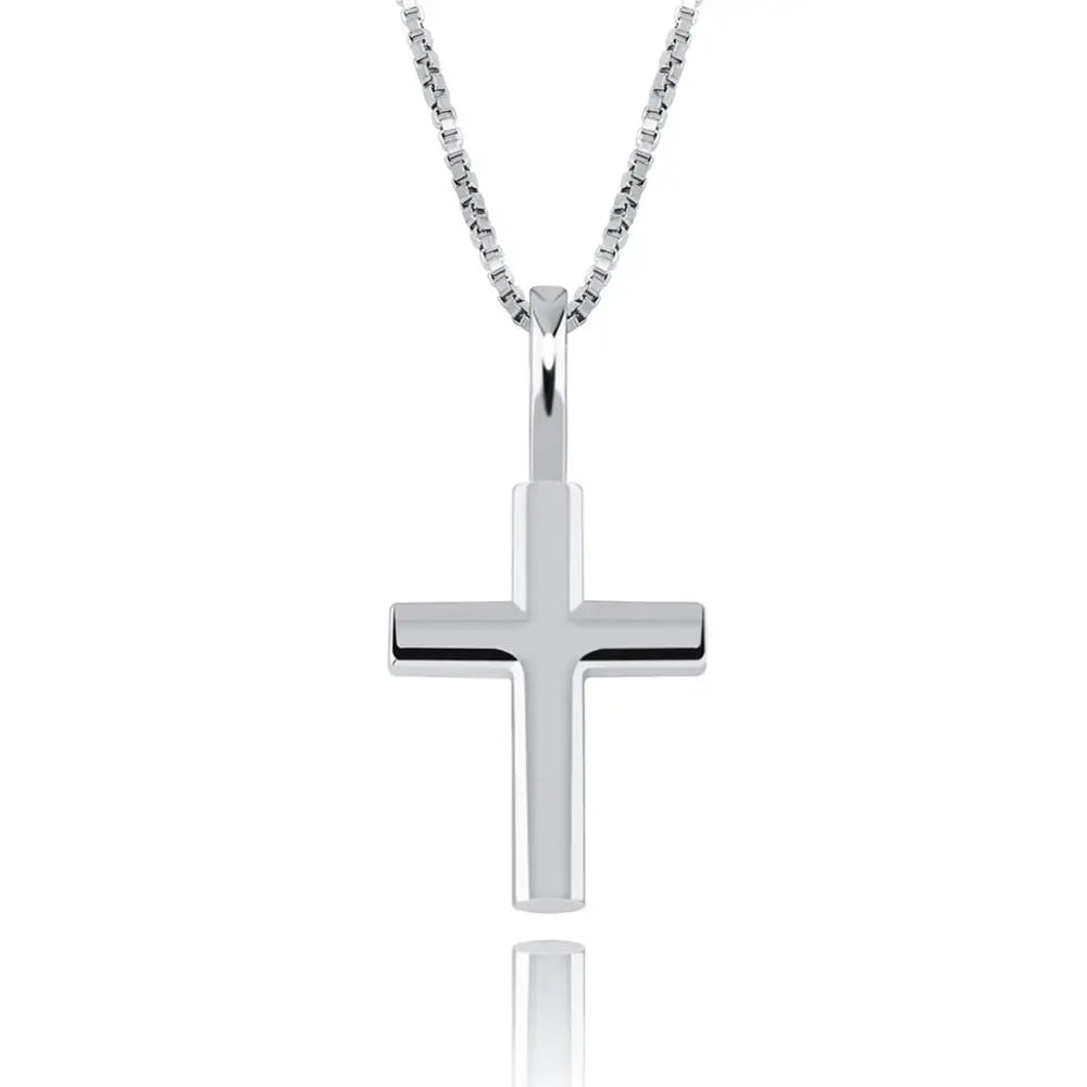 TOPGRILLZ 925 Sterling Silver Ice Zircon Cross Pendant Gold Silver Rose Gold