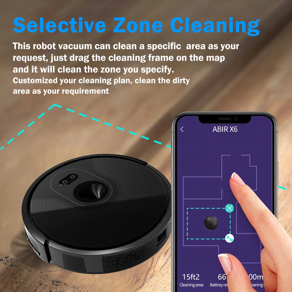 ABIR Robot Vacuum Cleaner X6,Smart Eye System,