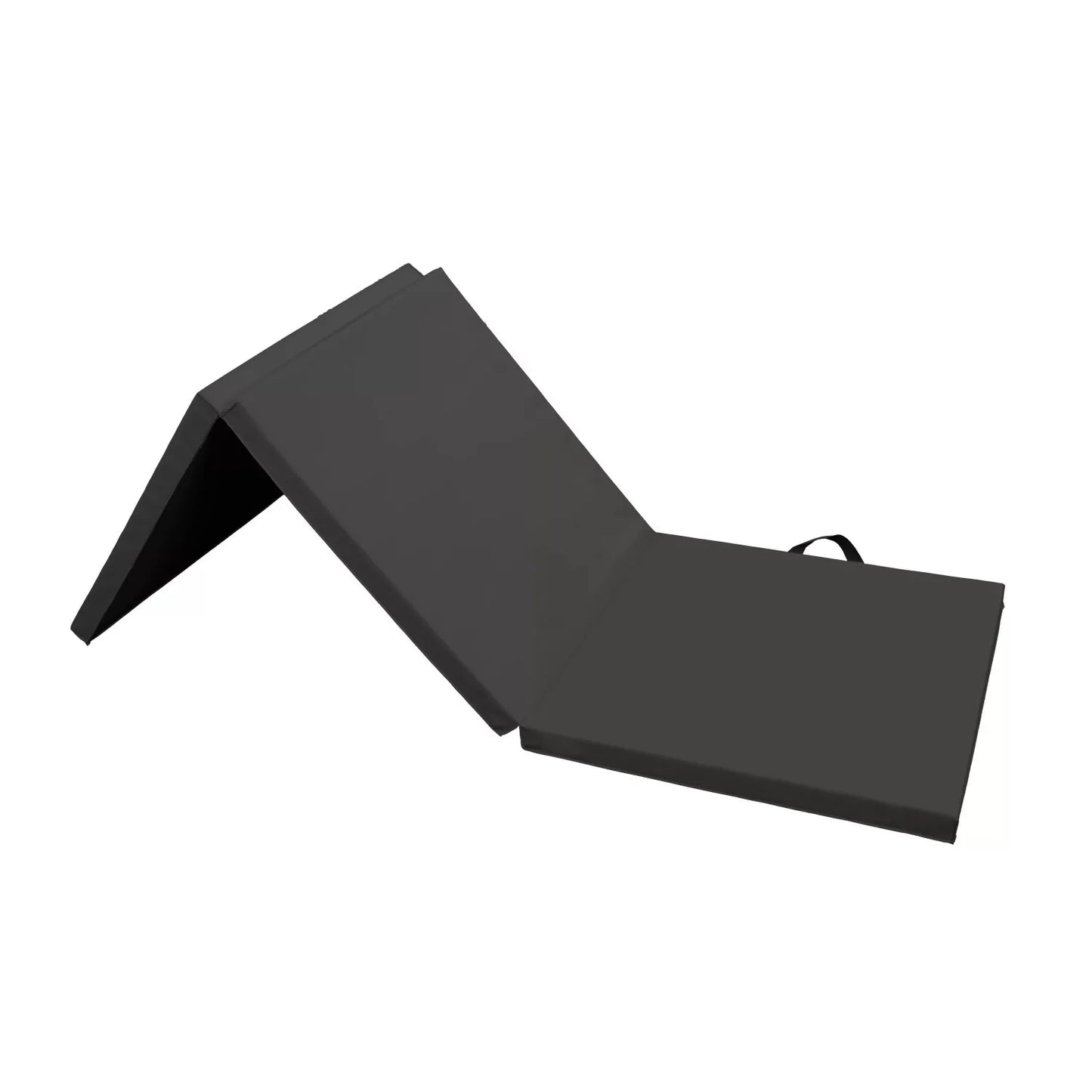 Exercise Mat with Handles, 6' x 2' x 1.5", Black