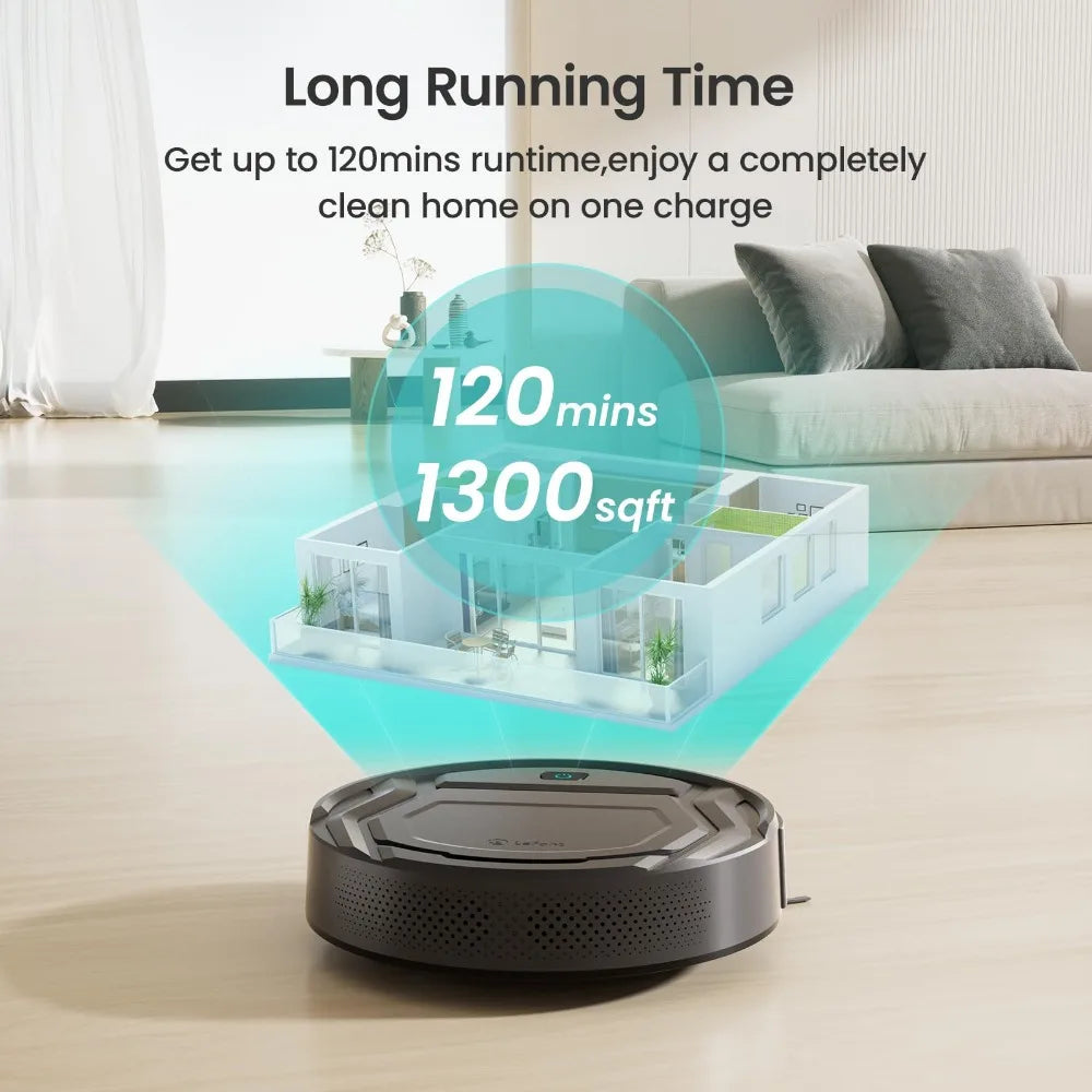 Slim Self-Charging Robotic Vacuum Cleaner