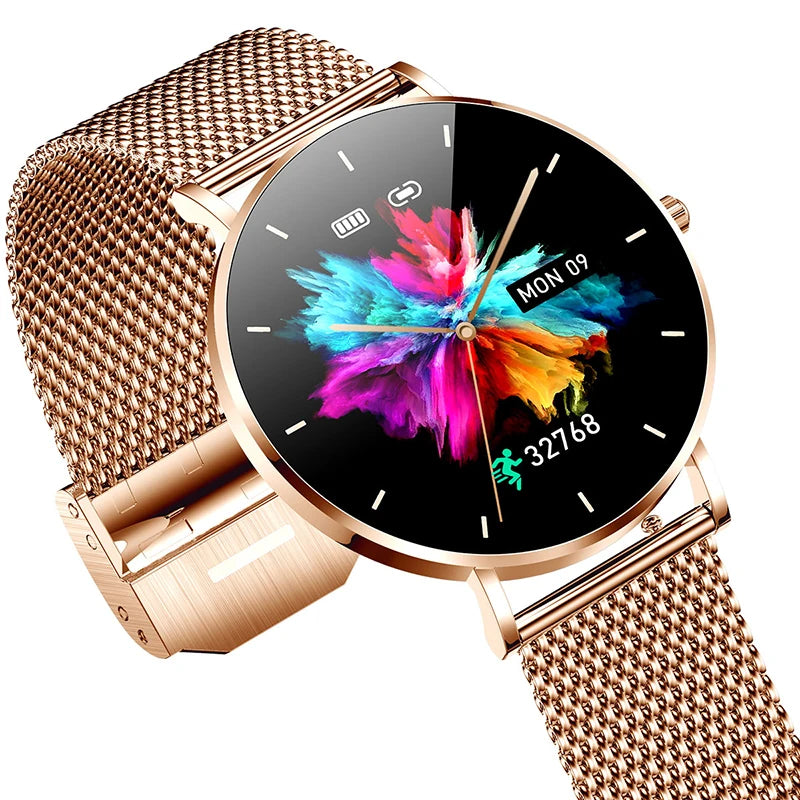 Ultrathin Smart Watch Women 1.36-inch AMOLED HD Pixel Display, Bluetooth Call , Heart Rate