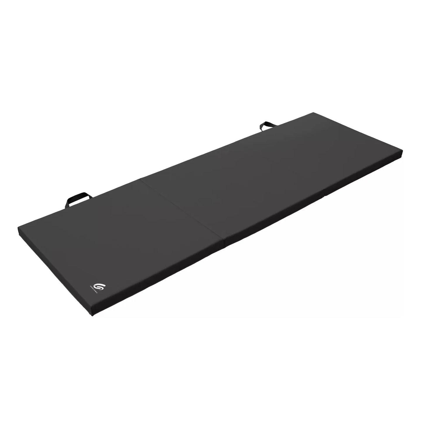 Exercise Mat with Handles, 6' x 2' x 1.5", Black