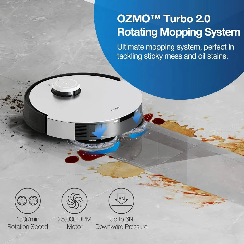 Turbo Robot Vacuum and Mop Combo with Auto-Cleaning Station