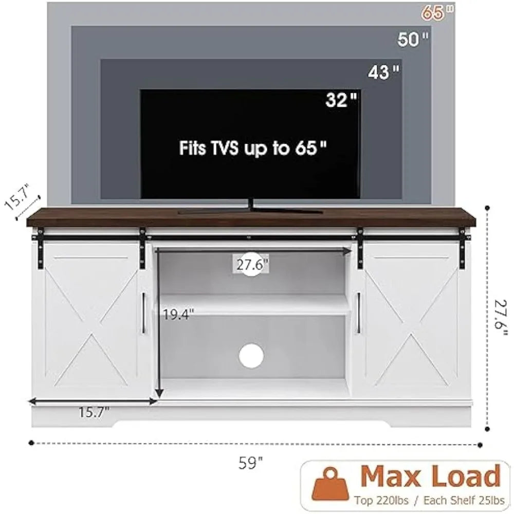 TV Cabinet with Barn Door