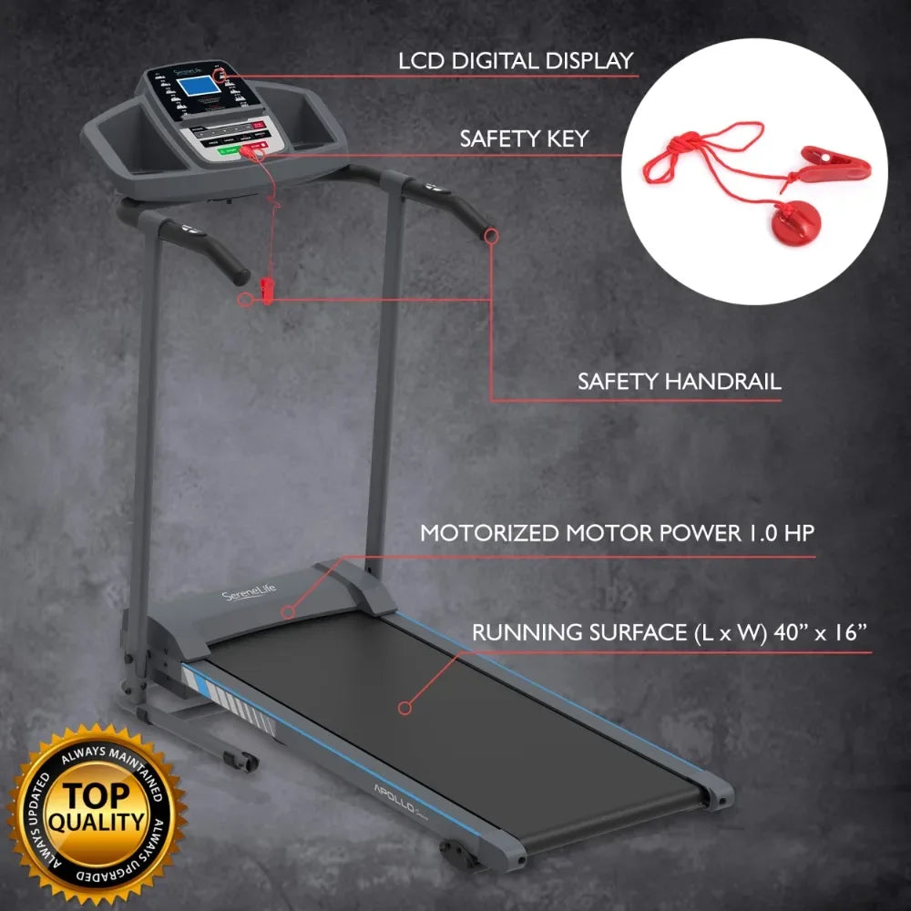 Foldable Home Fitness Equipment  for Walking & Running - Cardio Exercise Machine - Bluetooth Connectivity