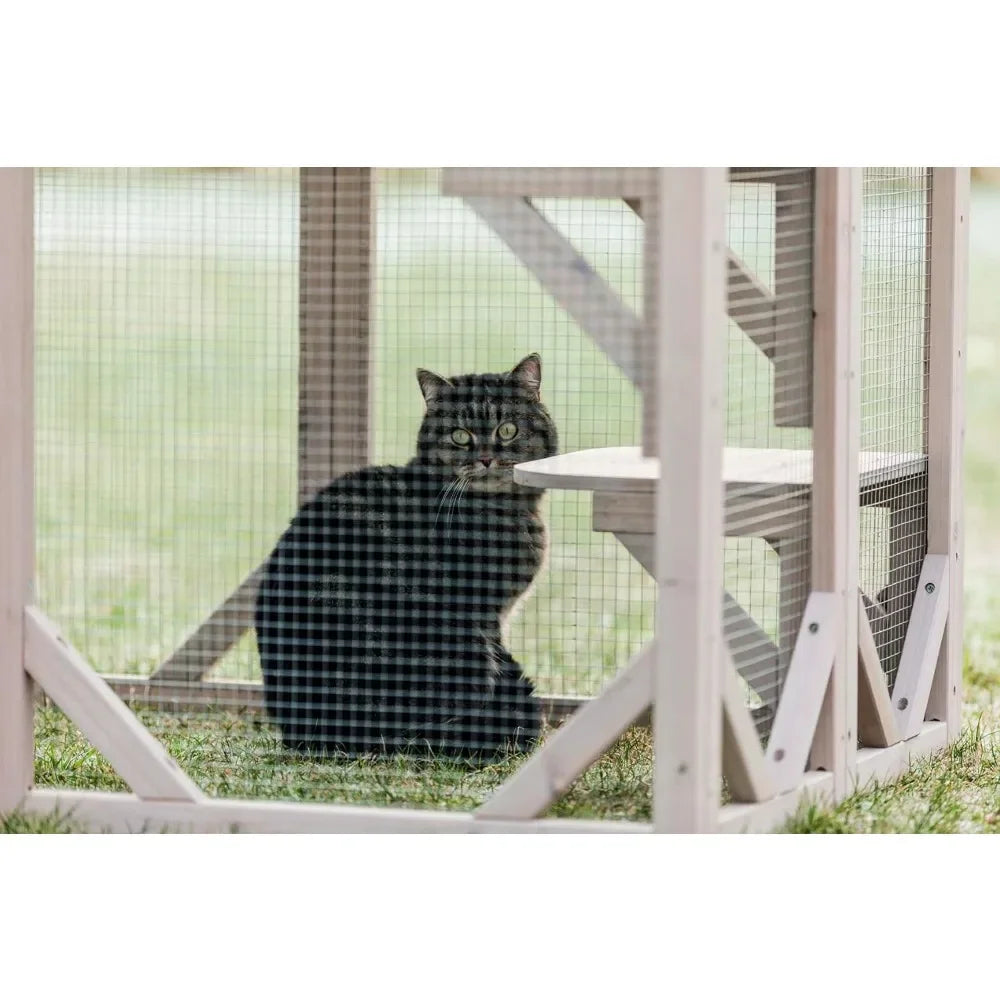 Outdoor  Large Cat Playpen With Platforms Pet Run