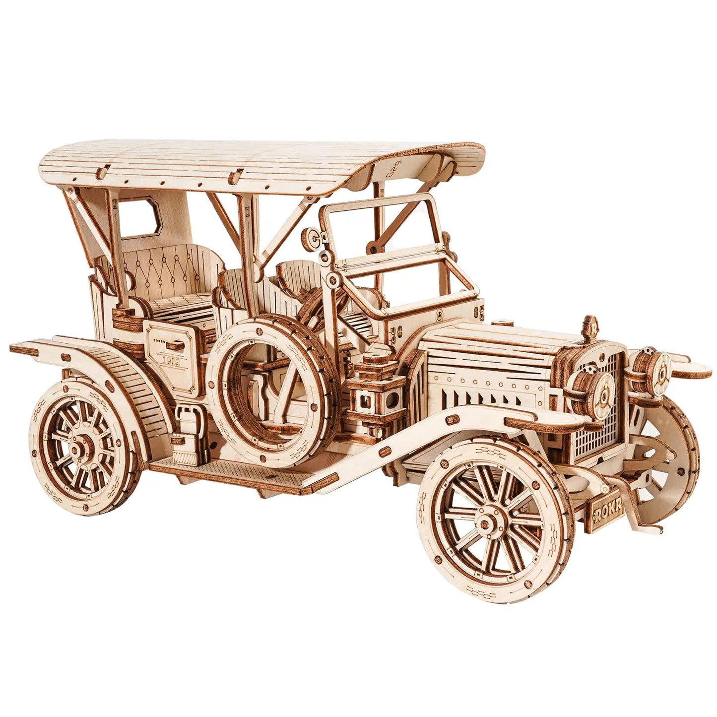 3D Wooden Puzzle Vintage Car for Kids, Adults Easy Assemble Toys Assembly Kits