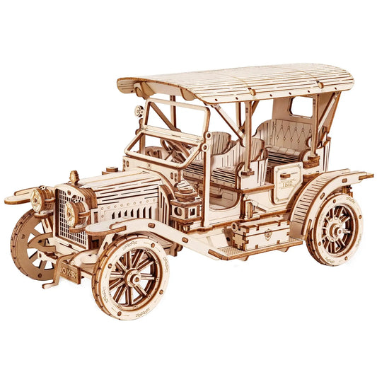 3D Wooden Puzzle Vintage Car for Kids, Adults Easy Assemble Toys Assembly Kits