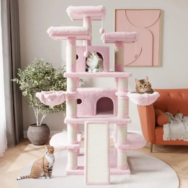 Multi-Level Large Cat Tree for Large Cats/Big Cat  with Condo/Cozy Plush Cat Perches