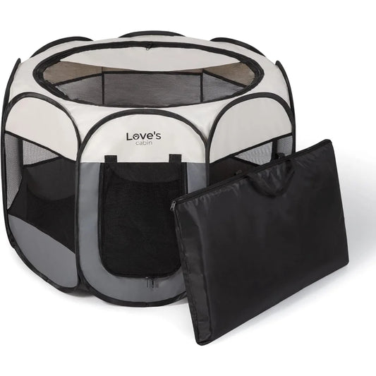 Pet Puppy Dog and Cats Playpen, Indoor/Outdoor, Portable and Removable Zipper Top