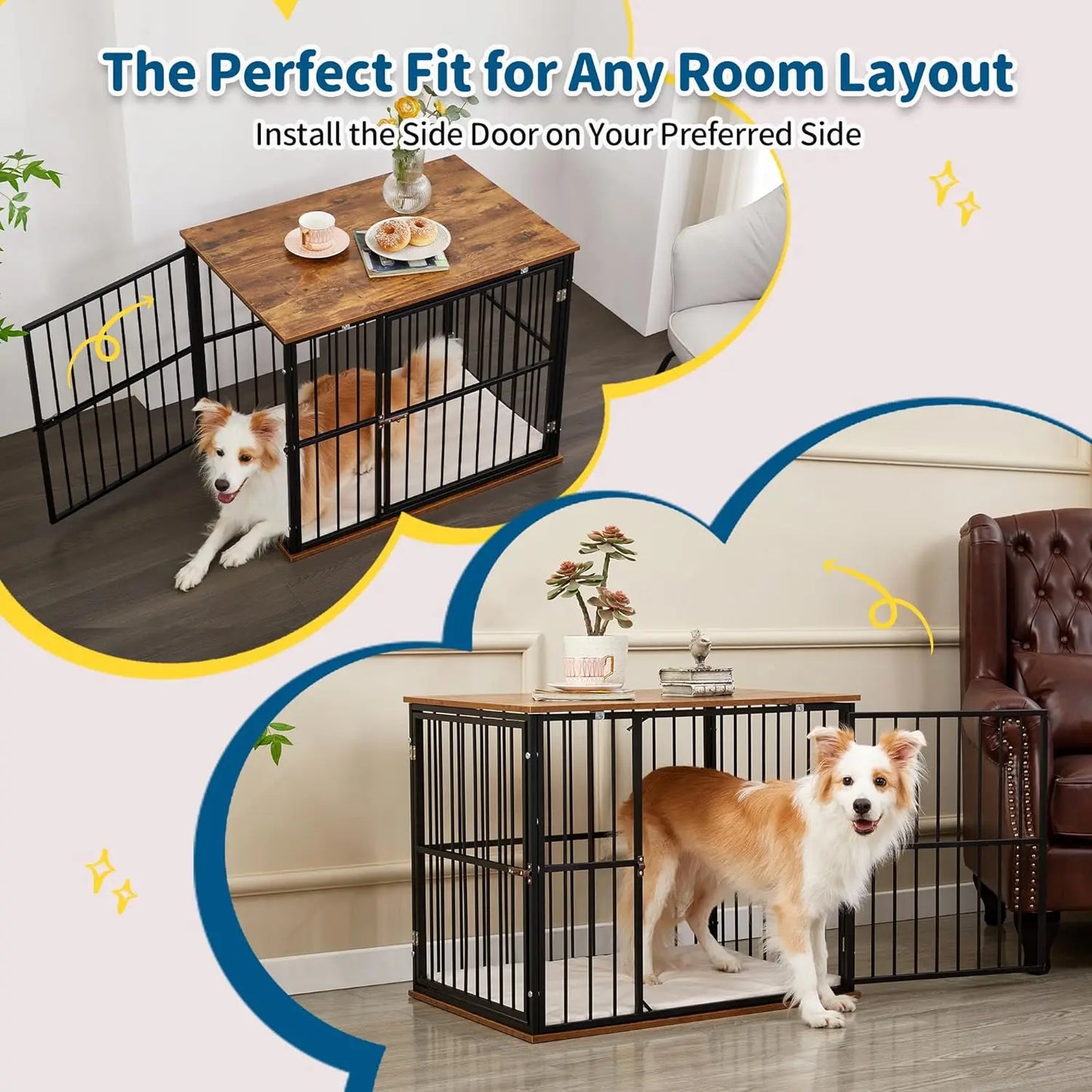 Dog Crate Furniture for Large Dogs, Indoor and Outdoor Use, chew resistant