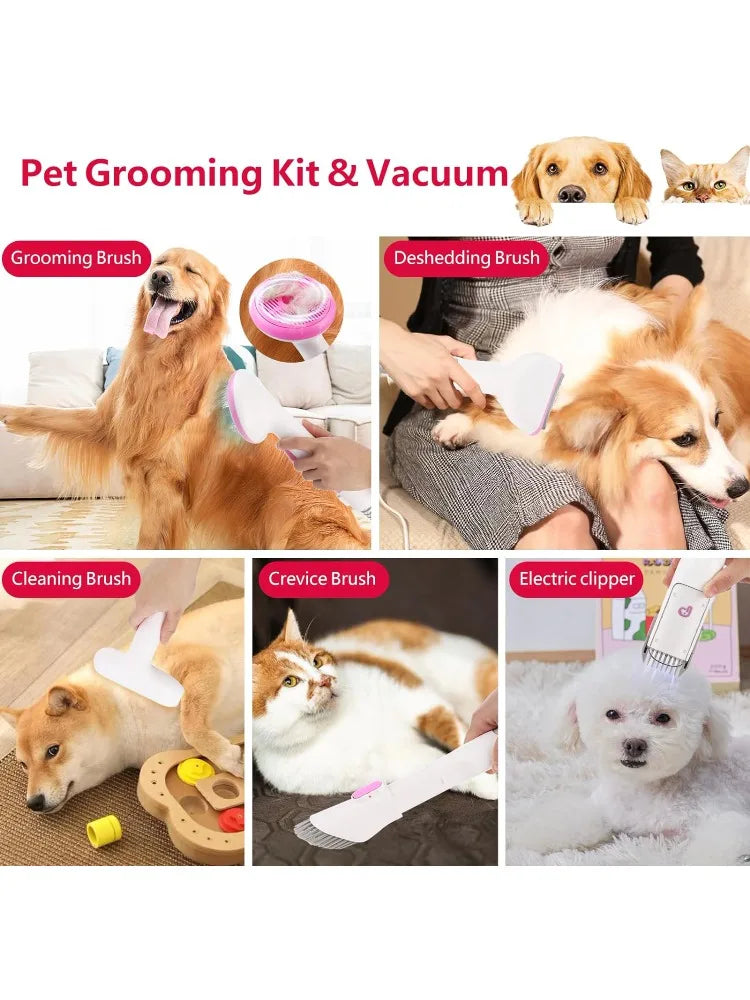 13.4Kpa Suction Power Pet Hair Vacuum for Shedding Grooming with 2L Large Capacity Hair Storage