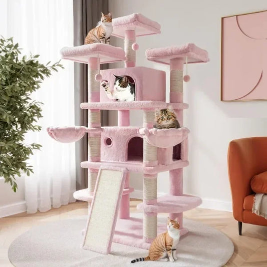 Multi-Level Large Cat Tree for Large Cats/Big Cat  with Condo/Cozy Plush Cat Perches