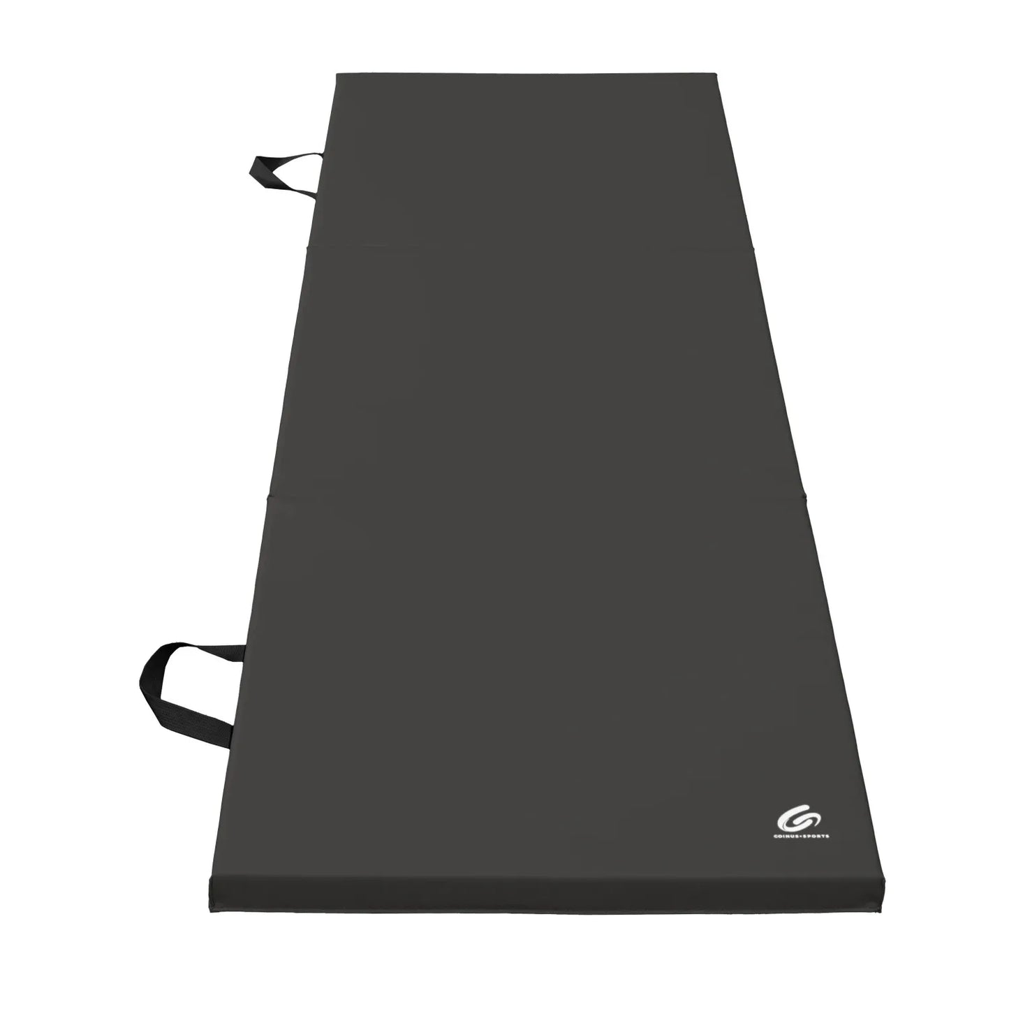 Exercise Mat with Handles, 6' x 2' x 1.5", Black