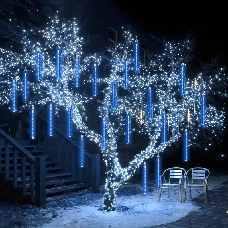 Holiday  LED Meteor Shower Rain  for Outdoor Wedding Halloween Christmas Fairy Lights