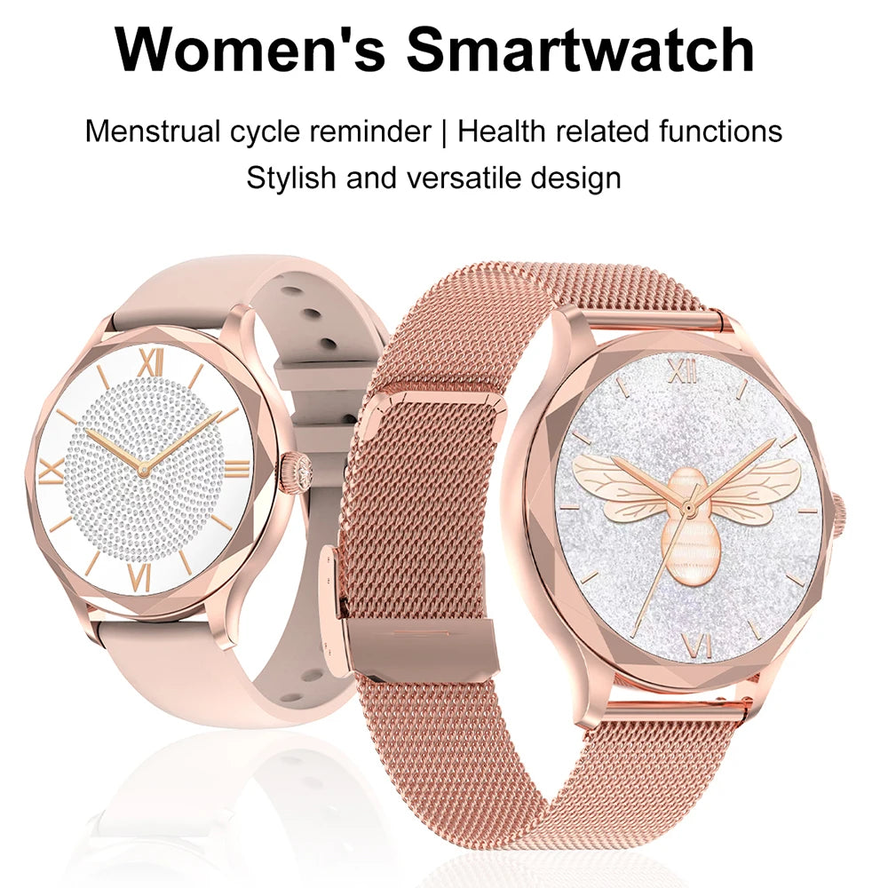 Women  Diamond Style Smartwatch 1.3" AMOLED Screen Wristwatch  Watches Bracelet Smart band