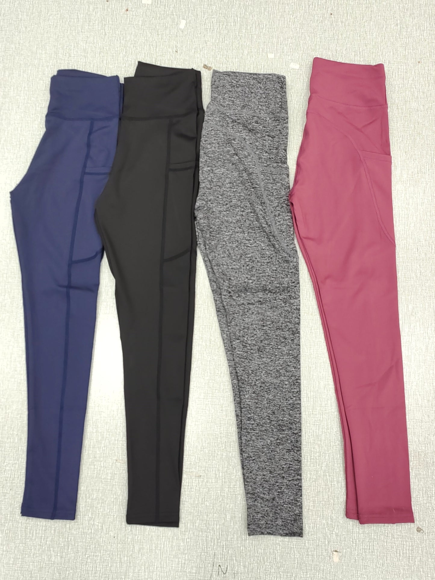 4pcs High Waist Yoga Leggings With Pocket For Women